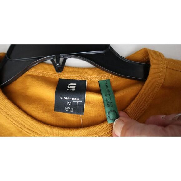 G-Star Raw D20448 336 Men's Sz M Vulcan Rust/Burnt Orange L/S Base-R T-Shirt - Picture 3 of 11